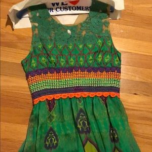 Maxi dress with colorful detail